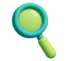 Magnifying glass icon representing search and discovery at Beccas, a popular lifestyle and fashion website.