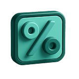 Percentage discount badge icon for promotional sales on Beccas.com website.